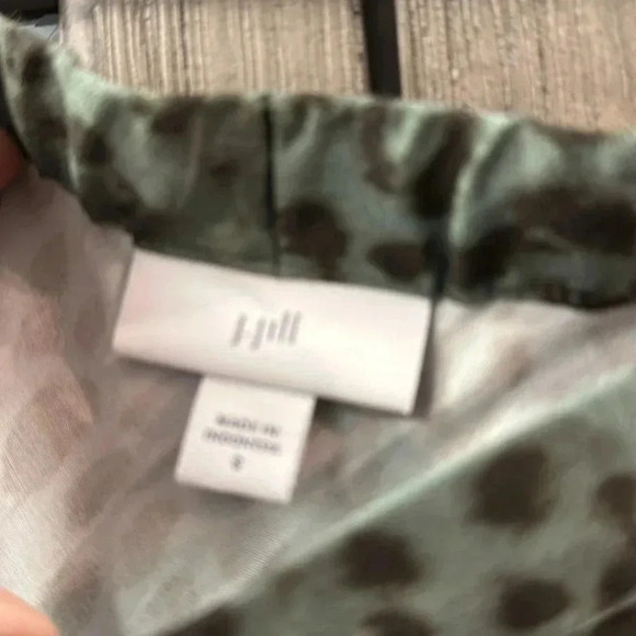 J JILL Animal Print A-Line Midi Skirt size Small - Picture 6 of 9